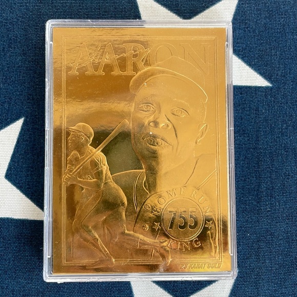 Henry Aaron 23 kt Gold Card - Picture 1 of 2